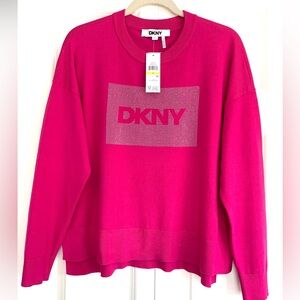 DKNY Logo Crew Neck Pullover
